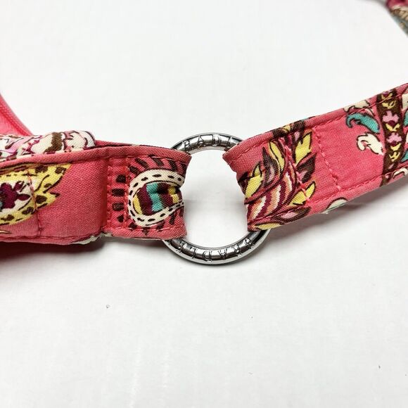 Vera Bradley Shoulder Bag Call Me Coral Retired Pink Hobo Paisley 10x13 Boho - Picture 5 of 6